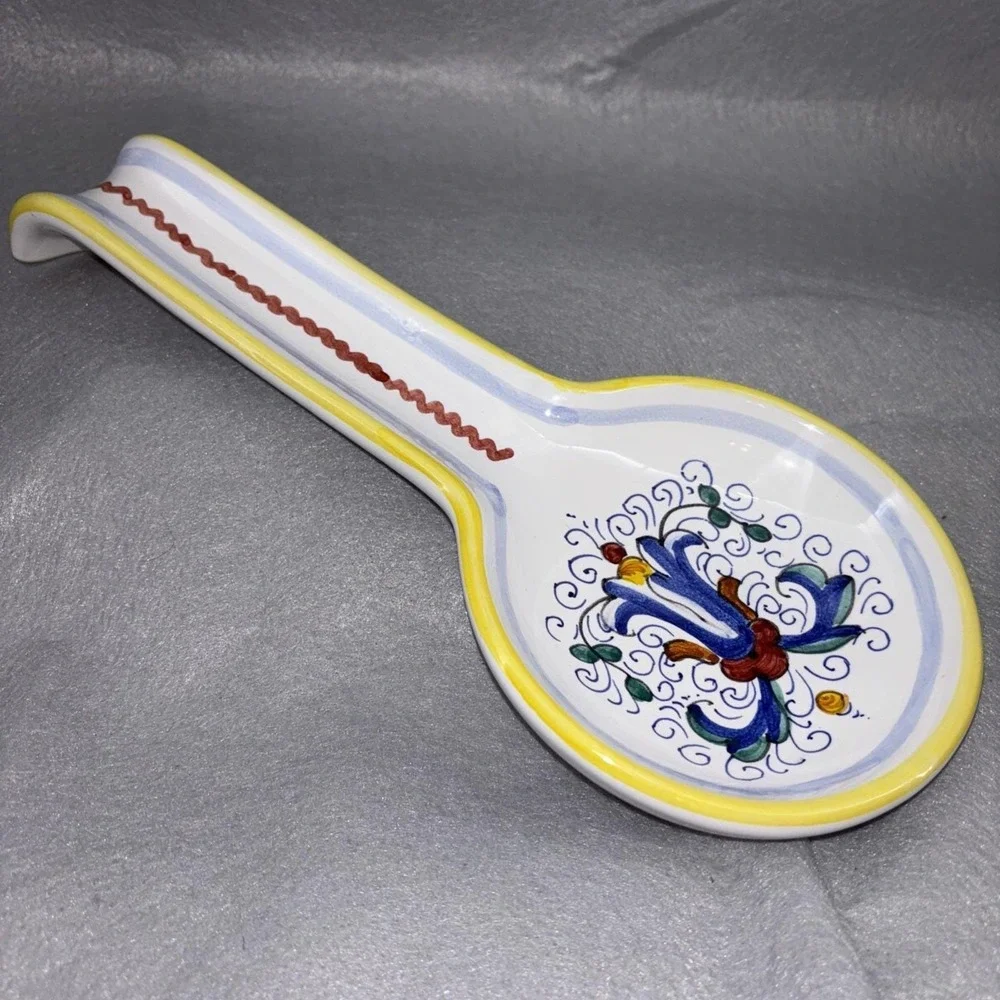 Deruta Arte D'Italia Imports Hand‎ Painted Spoon Rest Made in Italy EUC